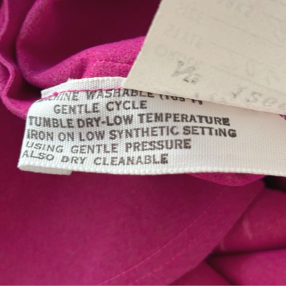 Vintage 70’s Posh Fuchsia Ultrasuede Full Length Coat Dress Sz 8 Mod Retro - Picture 8 of 8